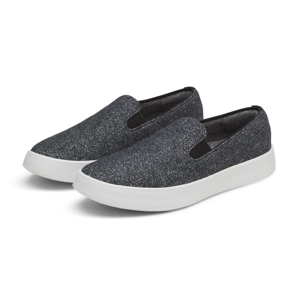 Men's Wool Cruiser Slip On - Dark Grey (Light Grey Sole)