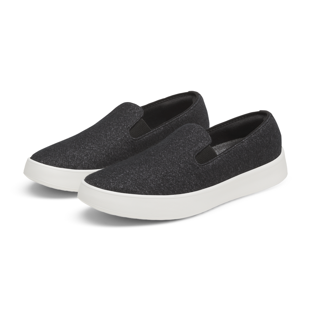 Women's Wool Cruiser Slip On - Natural Black (Blizzard Sole)