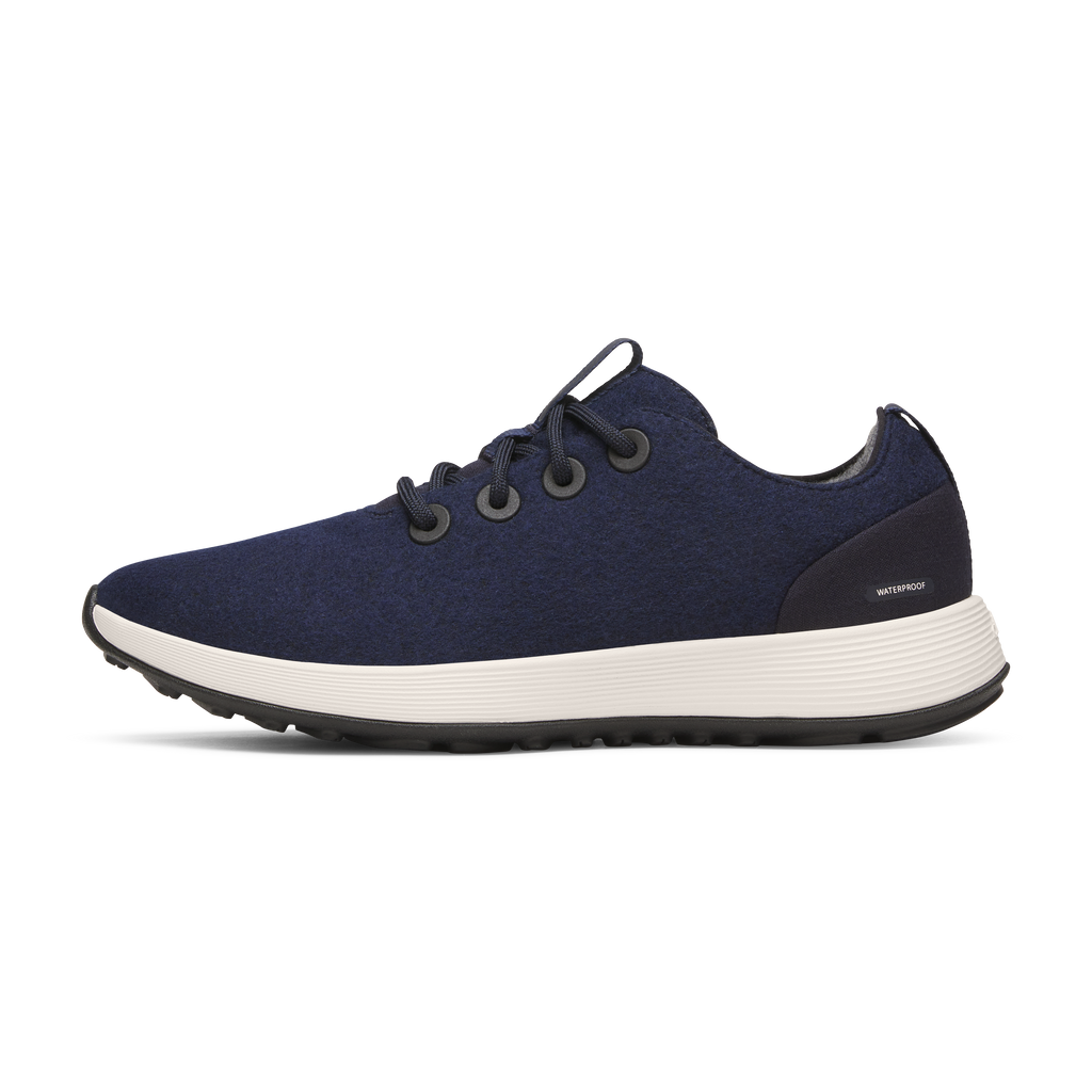 Men's Wool Runner NZ Waterproof - Dark Navy (Natural White Sole)