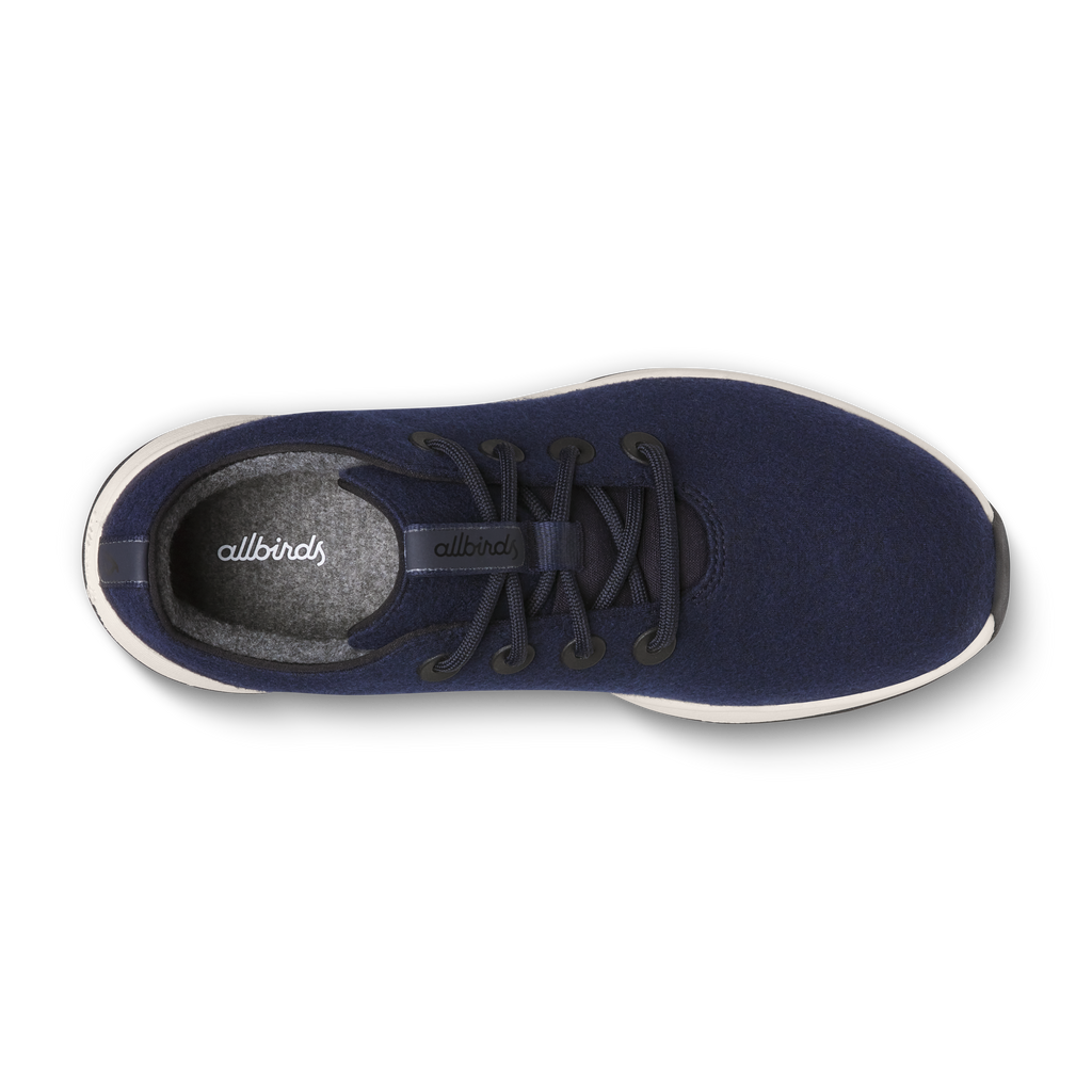 Men's Wool Runner NZ Waterproof - Dark Navy (Natural White Sole)