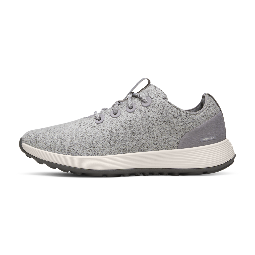 Men's Wool Runner NZ Waterproof - Medium Grey (Natural White Sole)