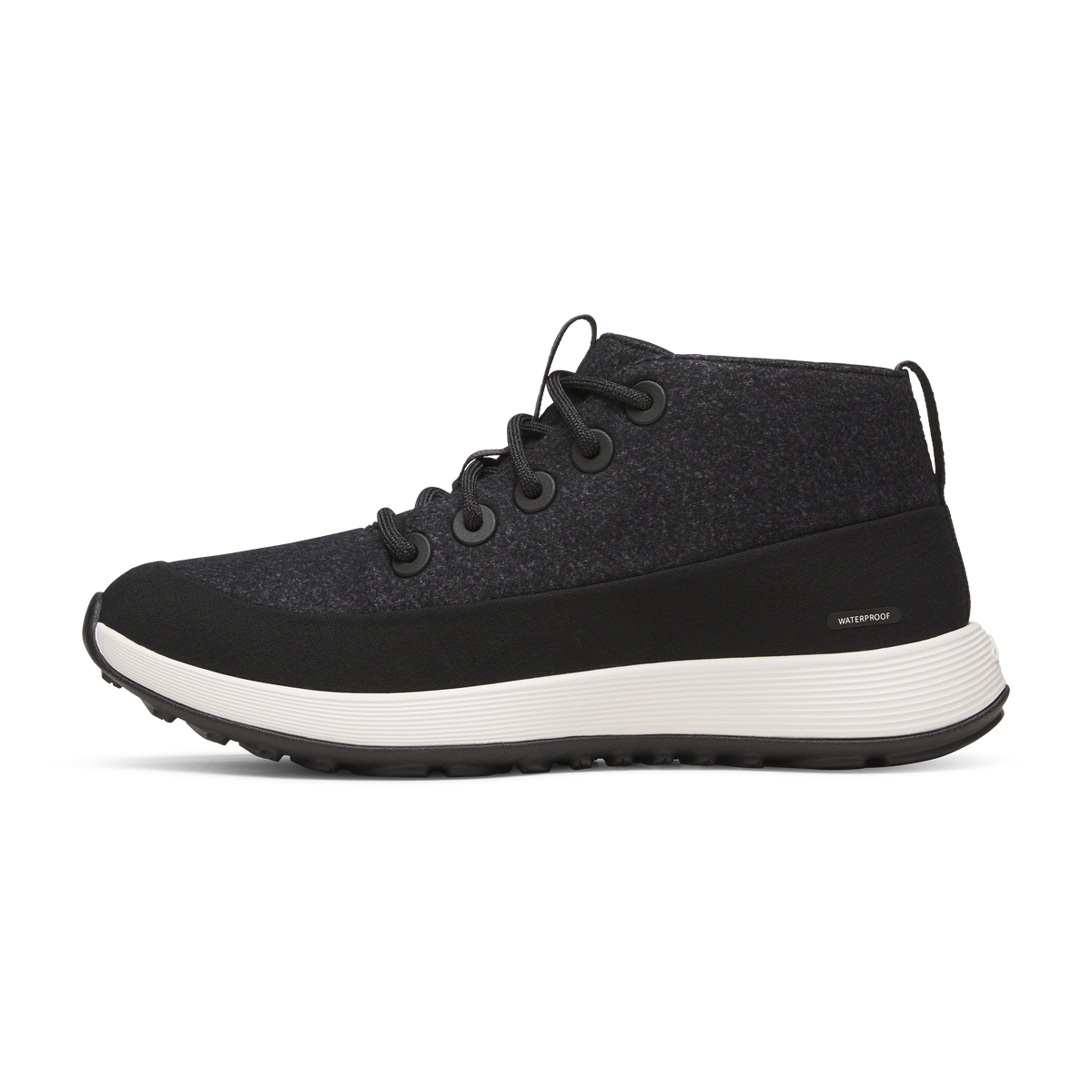 Men's Wool Runner NZ Mid Waterproof - Natural Black (Natural White Sole)