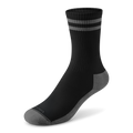 Anytime Crew Sock - Natural Black/Dark Grey Stripe
