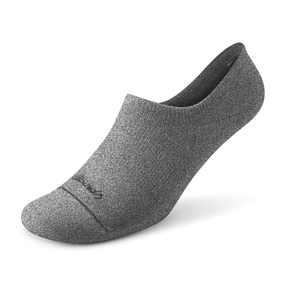 Anytime No Show Heel Grip Sock - Natural Grey Heather