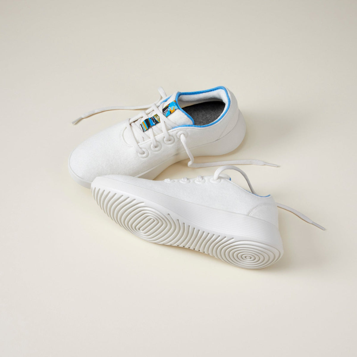 Men's Wool Runner Go - Natural White/NZ Blue (Natural White Sole)